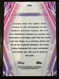 2026 Topps Disney Neon MALEFICENT Green Refractor /199 CNE-100 Villains - Image 2