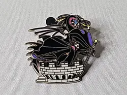 2006 DISNEY Pin - MALEFICENT AND DRAGON ON CASTLE TOWER - Image 1