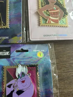 Disney Royal Stamp Wave 3 - Maleficent, Ursula, and Moana - Jumbo Pins IN HAND - Image 4