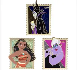 Disney Royal Stamp Wave 3 - Maleficent, Ursula, and Moana - Jumbo Pins IN HAND - Image 5