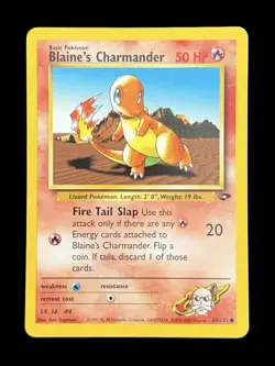 Pokemon TCG Blaine's Charmander 60/132 Gym Challenge Regular Common NM WOTC - Image 1