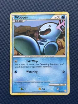 Wooper 88/123 Common HeartGold & SoulSilver Pokemon TCG Card - NM-/LP+ - Image 1