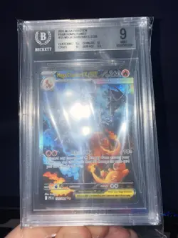 MEGA CHARIZARD X EX 125/094 SIR PHANTASMAL FLAMES POKEMON Beckett graded MINT 9 - Image 4