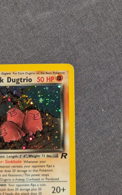 Vintage Pokemon TCG - Team Rocket - Unlimited Dark Dugtrio 6/82 Holo: MP (SWIRL) - Image 3