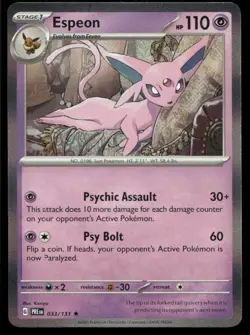 ESPEON 033/131 PRISMATIC EVOLUTIONS POKEMON HOLO RARE NM - Image 1