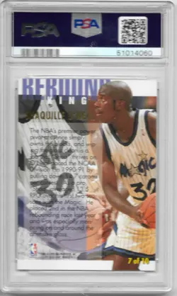 1994 Ultra Shaquille O'neal Rebound Kings, #7, PSA 9 Mint HOF - Image 2