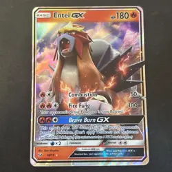 Entei GX - 10/73 - Pokemon Shining Legends Sun & Moon Ultra Rare Card NM - Image 1