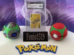 1999 BICYCLE POKEMON MINI PLAYING CARDS RED DECK POKEMON LOGO CGC 9.5 - Image 1