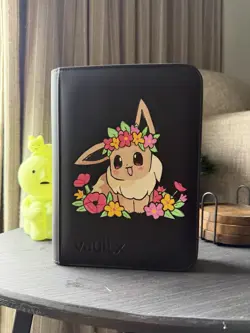 CUSTOM POKEMON BINDER, EEVEE BINDER CUSTOM, POKEMON CARDS, POKEMON BINDER - Image 1