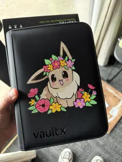 CUSTOM POKEMON BINDER, EEVEE BINDER CUSTOM, POKEMON CARDS, POKEMON BINDER - Image 4