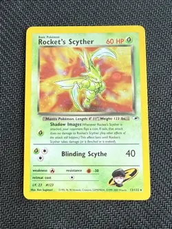 Pokemon Cards: Gym Heroes Rare Holo: Rocket's Scyther 14/132 LP - Image 1