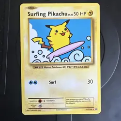 Pokemon Cards Surfing Pikachu 111/108 Evolutions Secret Rare mp - Image 1