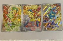 Pokemon First Partner Collection Series 2 Chikorita Totodile Cyndaquil Promo lot - Image 1