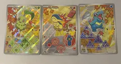 Pokemon First Partner Collection Series 2 Chikorita Totodile Cyndaquil Promo lot - Image 3