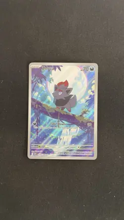 Pokemon Zorua 142/086 White Flare (BW) Full Art Rare Dark English - Image 1