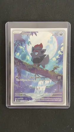 Pokemon Zorua 142/086 White Flare (BW) Full Art Rare Dark English - Image 3