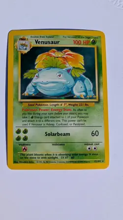 Pokemon Venusaur 15/102 LP+ Base Set Holo Rare PSA Worthy - Image 1