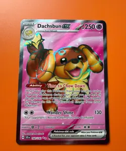 Pokemon TCG Dachsbun ex 160/142 Sv07 Stellar Crown Ultra Rare Holo Full Art EN - Image 1
