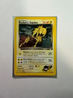 Pokemon TCG Rocket's Zapdos 15/132 Gym Challenge Holo Rare MP Unlimited 2000 - Image 1