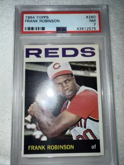 1964 Topps Frank Robinson #260 NM 7 PSA Graded HOF Baseball Card - Image 2
