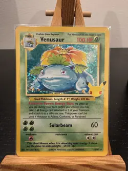Pokemon TCG Venusaur 15/102 Base Set Holo Rare 100 HP English 1999 - Image 1