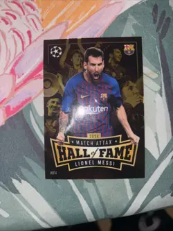 Lionel Messi Barcelona Hall Of Fame Chrome Card HOF 4 Topps Match Attax 2024 25 - Image 1