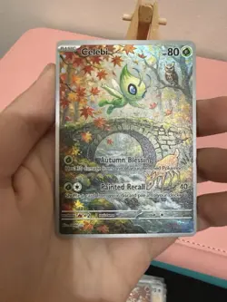 Celebi Bridge Pokemon Card DISPLAY ART CARD With Deerling & Noctowl - Image 2
