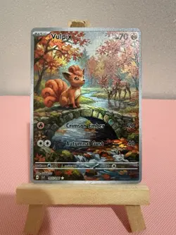 Vulpix Bridge Pokemon Card DISPLAY ART CARD With Sawsbuck - Image 1
