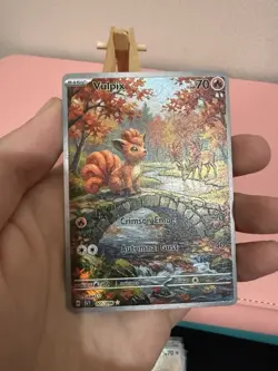 Vulpix Bridge Pokemon Card DISPLAY ART CARD With Sawsbuck - Image 2