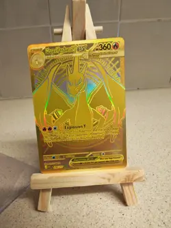 Mega Charizard Y Ex 294/217 Pokemon Card Secret Rare Gold - Image 3