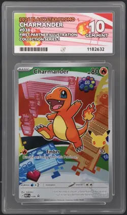 Pokemon Charmander MEP 038 ACE 10 GEM MINT First Partner Series 1 Perfect Subs - Image 1