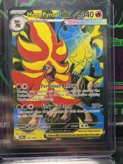 Mega Pyroar EX Pokemon TCG 099/086 Pokemon GO Ultra Rare Full Art Holo ENG - Image 1