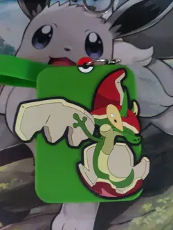 US SELLER- Flapple Pokemon simplified Chinese Keychain With Promo Trading Card - Image 2