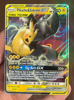 Pokemon TCG Team Up Sun and Moon Pikachu & Zekrom GX 33/181 NM/M - Image 2