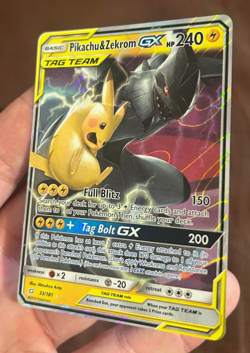 Pokemon TCG Team Up Sun and Moon Pikachu & Zekrom GX 33/181 NM/M - Image 4