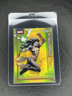 2026 Topps Chrome Marvel Comics Rasputin IV Yellow Refractor /275 #094 #94 - Image 4