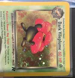 Dark Vileplume 13/82 Holo Team Rocket Pokemon LP SWIRL + Evolution Line Cards - Image 3