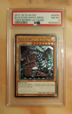 Yu-Gi-Oh 2017-18 Blue-Eyes White Dragon PSA 8 NM-MINT YSKR-EN001 Ultimate Rare! - Image 1