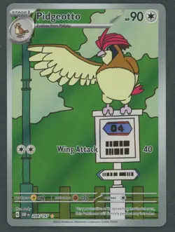 Pidgeotto Pokemon SV03: Obsidian Flames #208/197 Illustration Rare Holo NM - Image 1