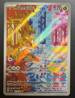 Pokemon TCG Deerling Temporal Forces 165/162 Illustration Rare Full Art Holo - Image 1