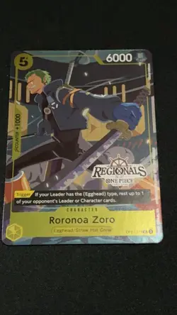 One Piece TCG - Roronoa Zoro OP07-113 - Regionals Stamped Promo - Image 1