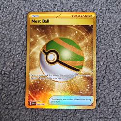Pokemon TCG Nest Ball Trainer Hyper Rare Full Art Foil 255/198 S&V English - Image 1