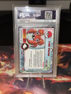 Topps Chrome Pokemon TV Animation Series 2 Spectra #46 Paras PSA 9 - Image 2