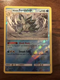 Pokemon TCG Guardians Rising Rare Reverse Holo Alolan Sandslash 20/145 - Image 1