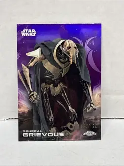 General Grievous 2025 Topps Chrome Star Wars PURPLE 130/199 Refractor Card #49 - Image 1