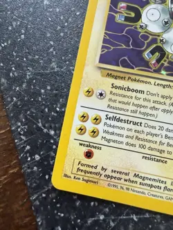 Pokemon TCG Fossil Magneton 11/62 Holo Rare Stage 1 80 HP English - Image 2