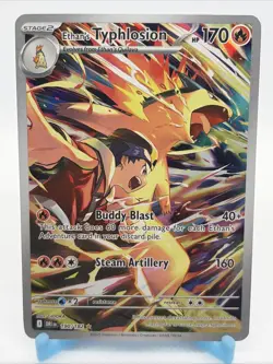Ethan's Typhlosion Full Art Holo 190/182 Sv10 Destined Rivals Illustration Rare - Image 1