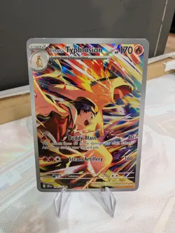 Ethan's Typhlosion Full Art Holo 190/182 Sv10 Destined Rivals Illustration Rare - Image 1
