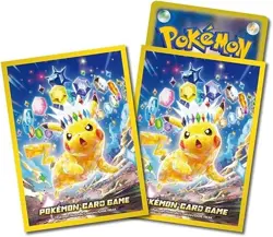 Pokemon Card 64Sleeves Deck Shield Premium Gloss Tera Type Stellar Pikachu Japan - Image 1