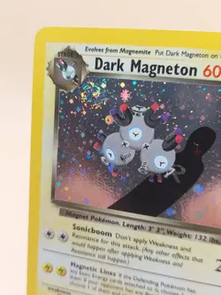 Dark Magneton Holo Rare Team Rocket 11/82 Pokemon Card - WOTC 1999 SWIRL - Image 2